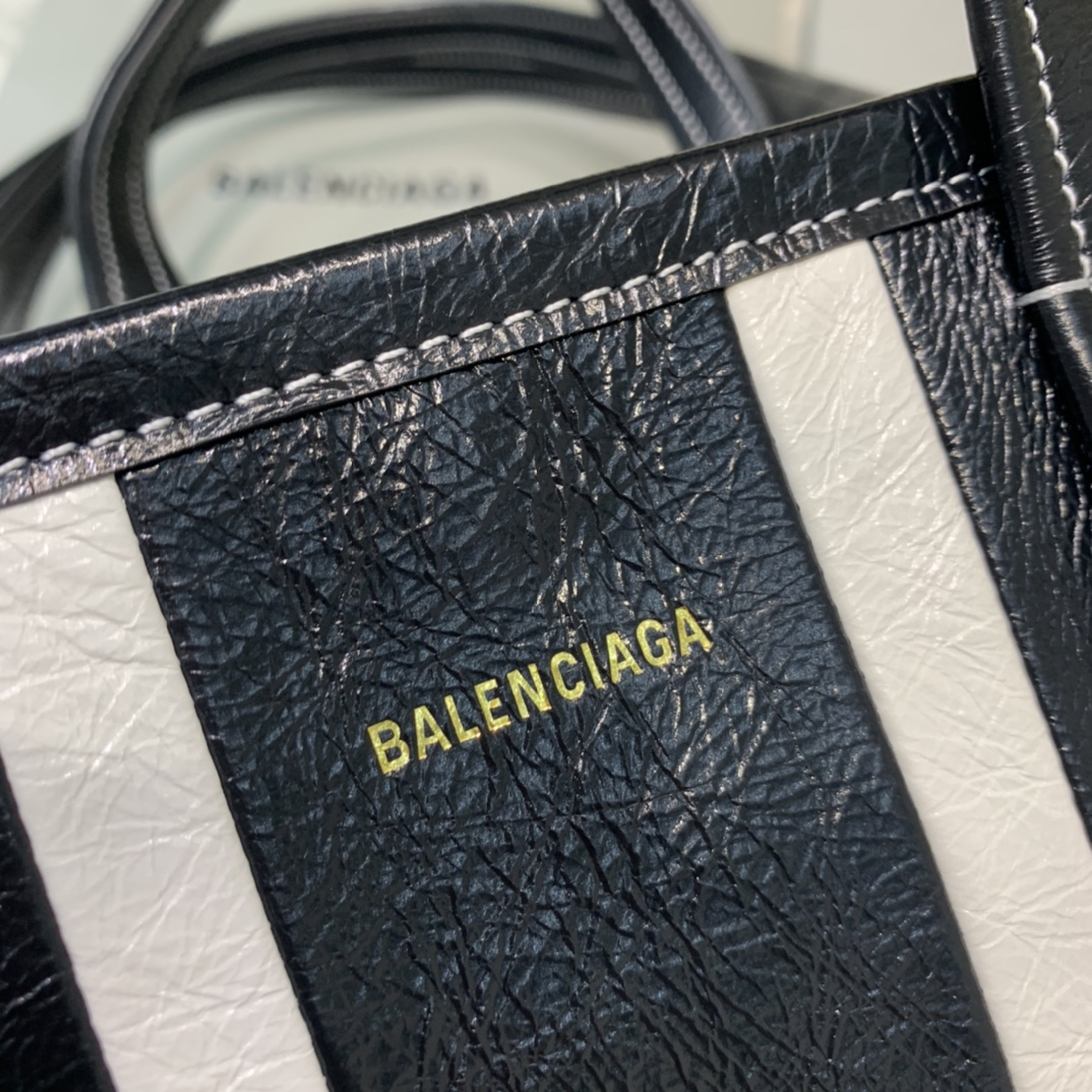 Balenciaga Tote Handbag Shopping Bag Black/White